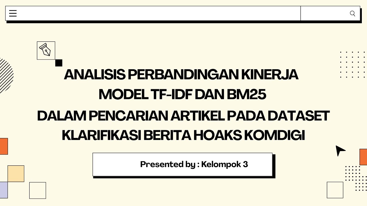 Presentai Final Project Sistem Temu Kembali Informasi - Kelompok 3