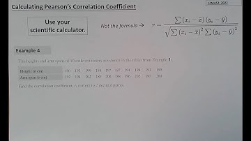 Calculating Pearson