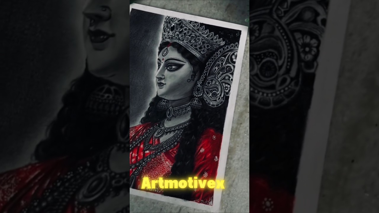 Goddess durga realistic drawing ✍️.. 
