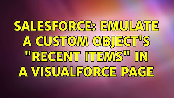 Salesforce: Emulate a custom object