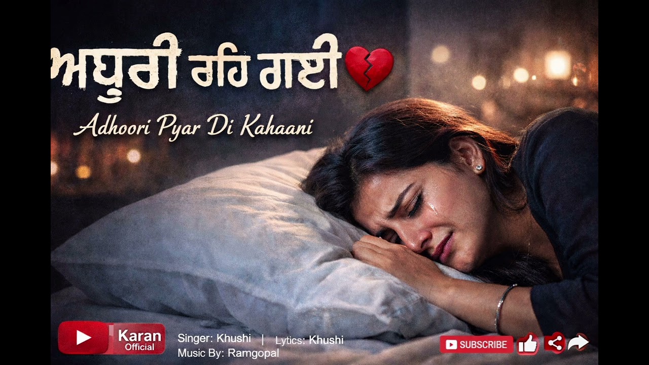 Adhoori Reh Gayi 💔 | Sad Punjabi Song 2026 | Female Version | Karan Official