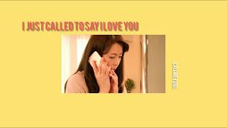 I just called to say I love you - Stevie Wonder Lyrics (Subthai/แปลไทย)