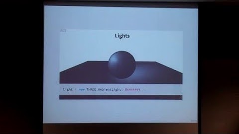 Intro to WebGL with Three.js - David Lyons