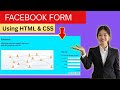 Facebook Form Using HTML &amp; CSS | Learn how to make Form | Easy Tutorial Beginners| Coding Academy 