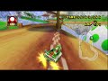 Yoshi drives around DS Yoshi Falls with Wild Wing