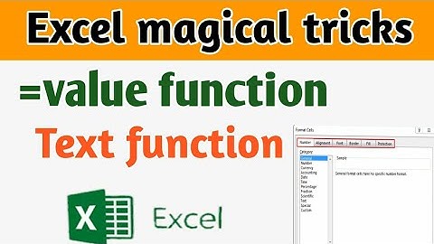 Microsoft excel magical tricks (value formula and text function) Excel tricks by Gyangurutech