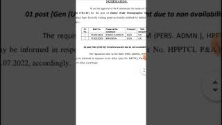 hpssc Junior Scale Stenographer (Post Code-773) waiting result 2022 | junior scale stenographer 773