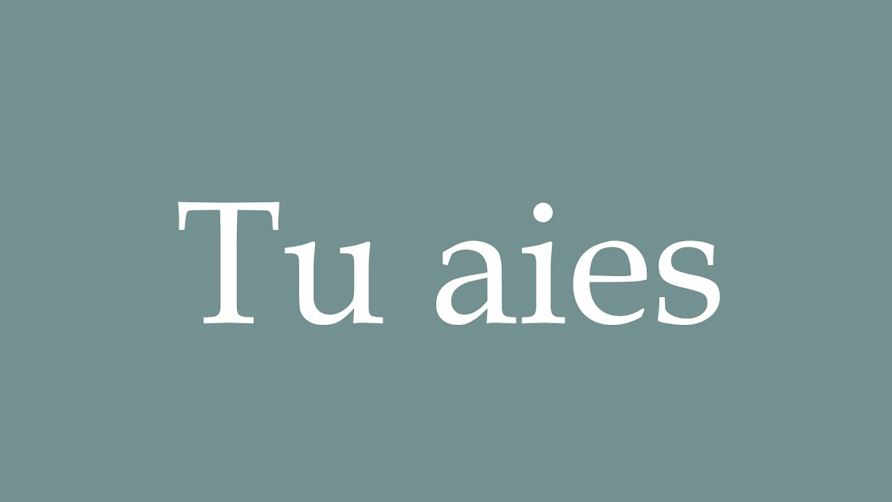 how-to-pronounce-tu-aies-you-have-correctly-in-french-youtube