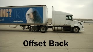 Performing an offset back in a semi truck
