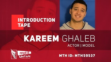 KAREEM GHALEB -ACTOR | MODEL MTH59537 Introduction Video