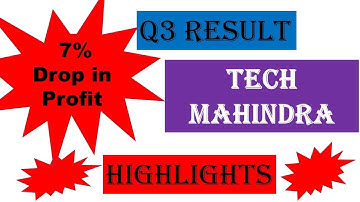 Tech Mahindra Q3 Results Highlights | 7% Drop In Profits