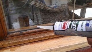 Sealing glazing beads on a conservatory