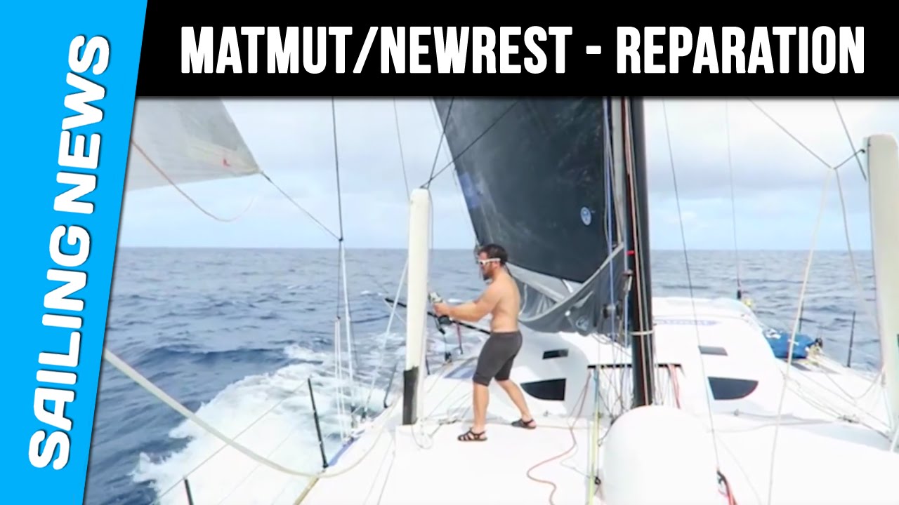 Eric Peron - Réparation à bord de Newrest/Matmut - Transat Jacques Vabre