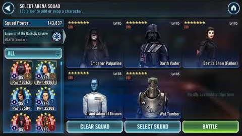 Swgoh vader vs rey wat