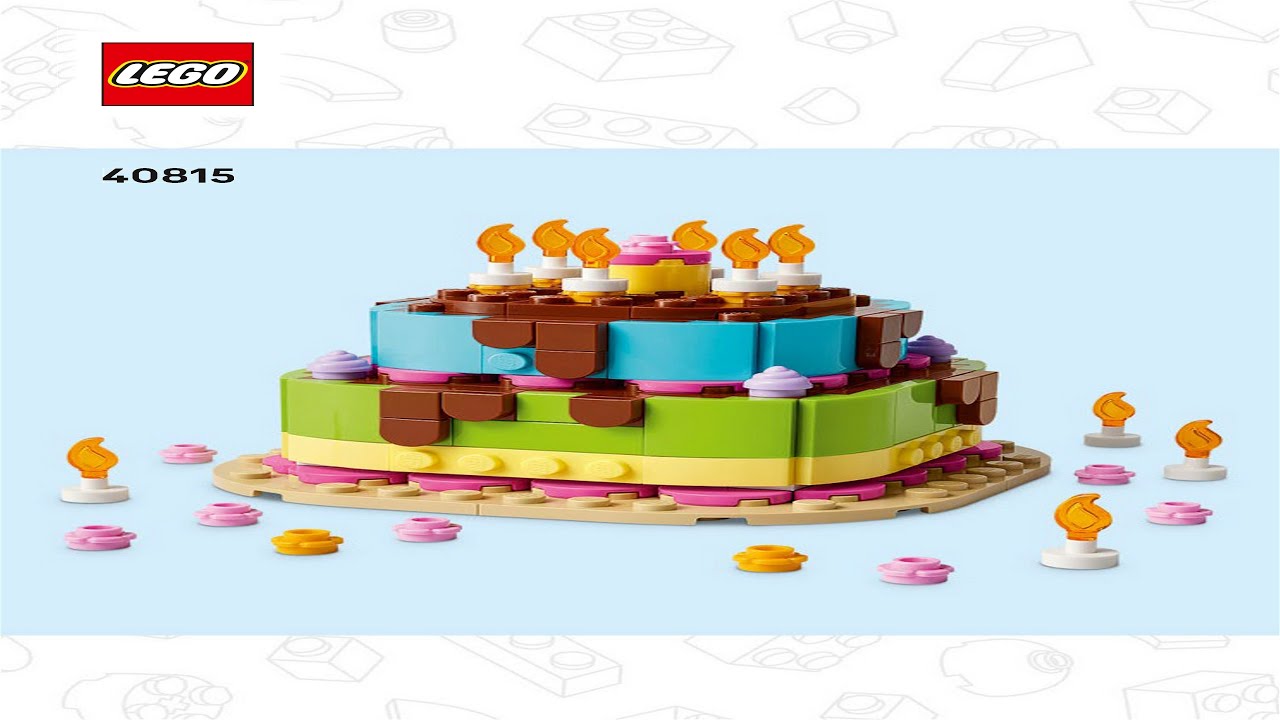 🎉 LEGO instructions 🎉 Seasonal 🎉 40815 🎉 Birthday Party Cake 🎉