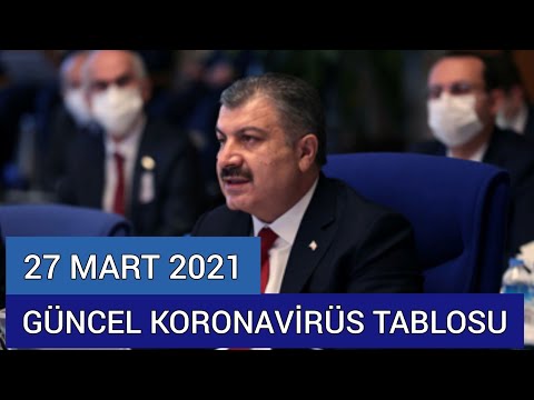 27 Mart 2021 Güncel Koronavirüs Tablosu | Bugünkü Vaka Sayısı