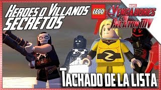 LEGO Marvel Avengers | Desbloquear Personajes | Tachado de la lista