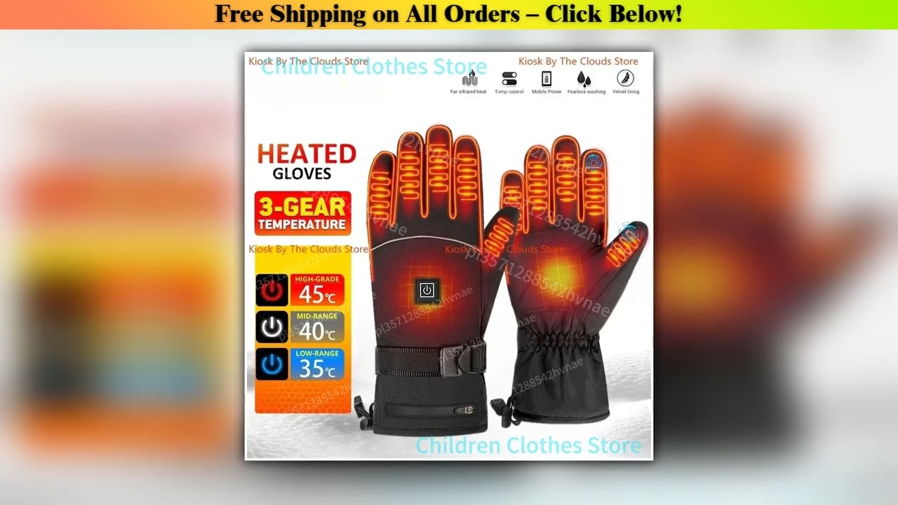 Electric Heated Gloves Thermal Heat Gloves Winter Warm Skiing Snowboarding Hunting Fishing