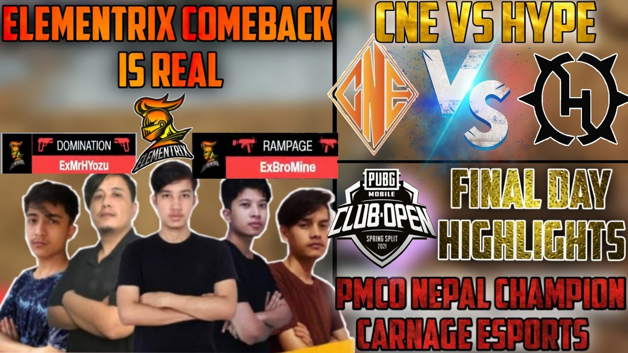 ELEMENTRIX COMEBACK IN PMCO FINAL 🔥TEAM HYPE VS CNE || CNE WINS PMCO 😍HIGHLIGHTS FINAL DAY