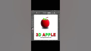 3d apple design in illustrator tutorial #igaanimation #3d #apple #tutorial