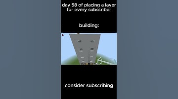 day 58 of placing a new layer for every sub #minecraft #minecraftshorts  #gaming #memes #minecraft