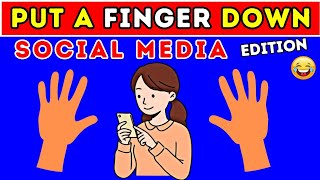 Put A Finger Down If Social Media Edition😅📱😭 | Put A Finger Down If Quiz TikTok @TheQuizlywood