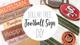 Dollar Tree DIY | Football Sign | Farmhouse Decor | interchangeable sign |