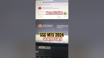 SSC MTS 2024 Score Card Out ✅ Normalization ?😭 My Score Card #ssc #sscmts #mts2024