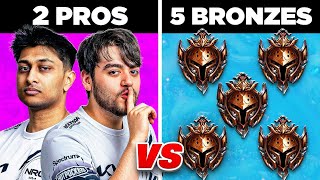 Can 2 League of Legends Pros Beat 5 Bronzes?!