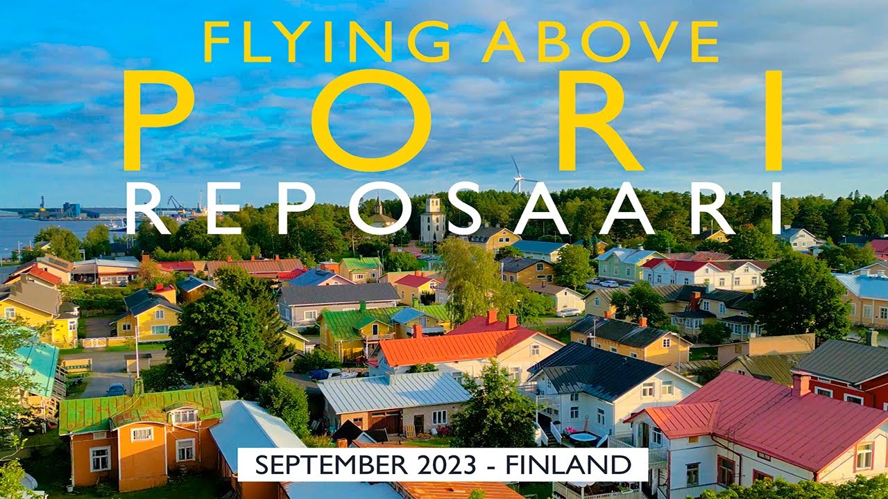 Flying above Pori: Reposaari Island, September 2023, Finland [4K] #slowtv