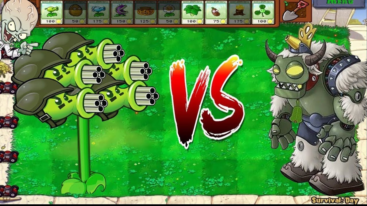 Plants vs Zombies Hack - Gatling Pea vs Gargantuar |zombie vs plants 2 ...