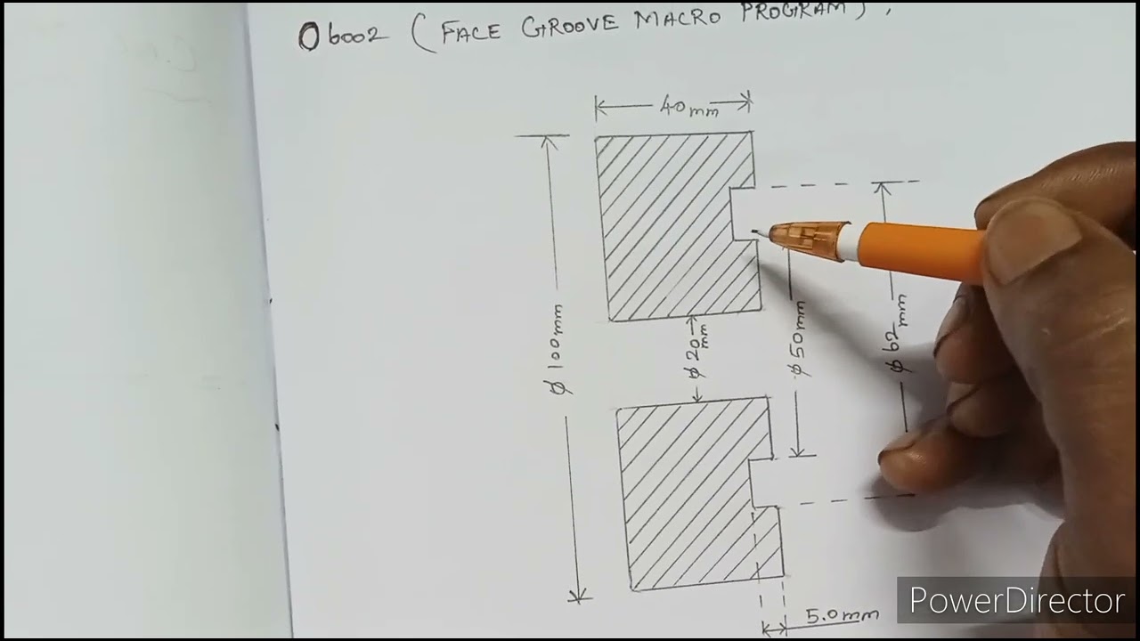 cnc face groove macro program