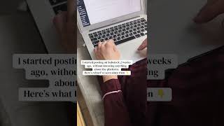 I started posting on Substack