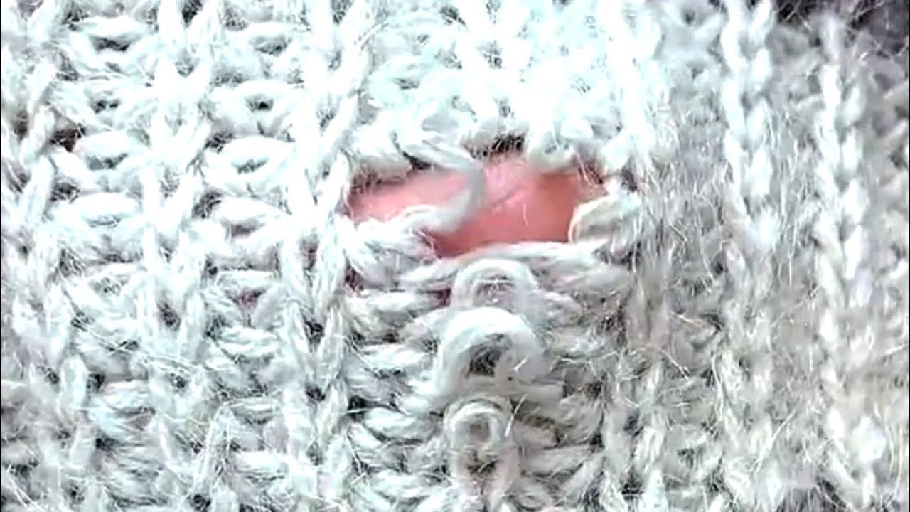 How to Perfectly Repair a Hole in a Knitted Sweater - YouTube