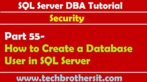 SQL Server DBA Tutorial 55- How to Create a Database User in SQL Server