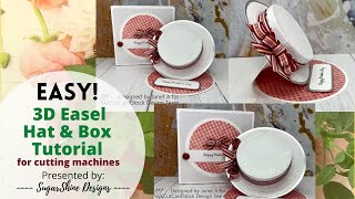 3D Hat Easel Card Using Glitter Cardstock
