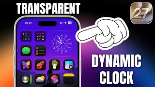 Create a Transparent Dynamic Clock Widget on iPhone screenshot 1
