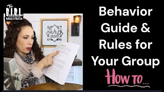 Behavior Guide & Rules for Your Group (How To)