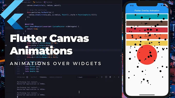 Flutter Canvas CustomPainter Animations on top of widgets