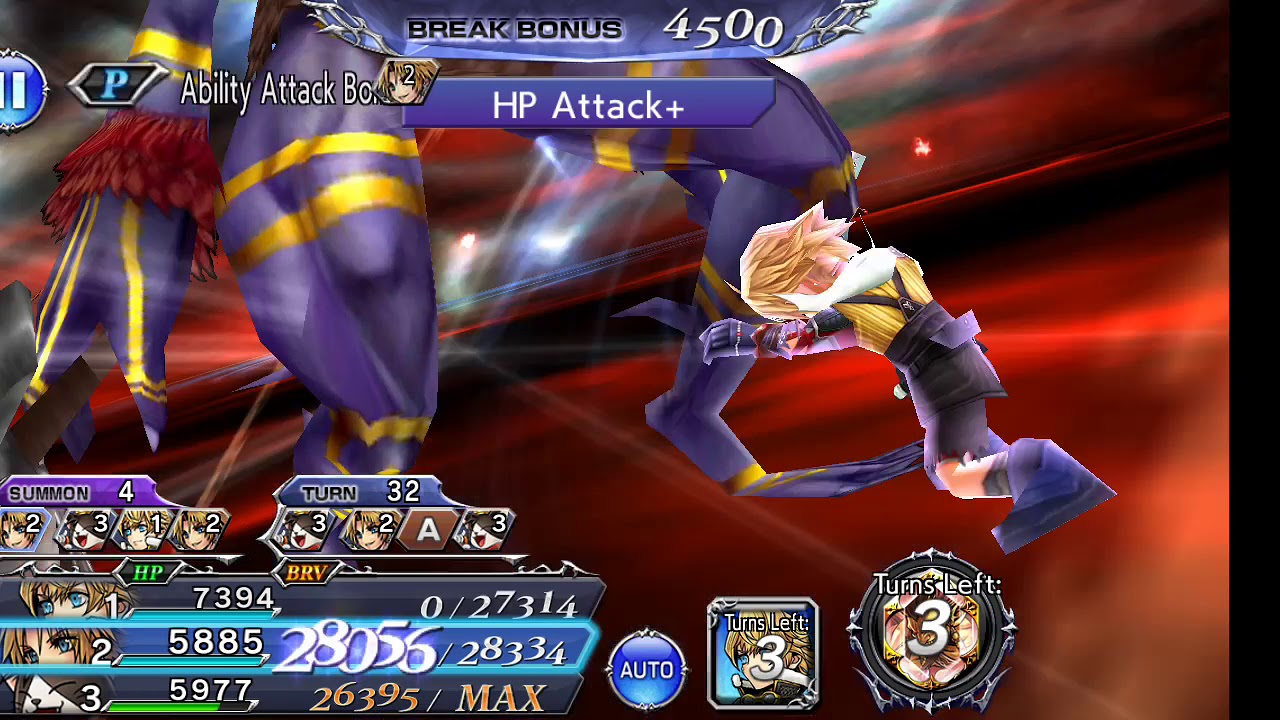 {DFFOO GL} Fang Event Lv100 EX Stage 156k score debuff Team+Layle Friend