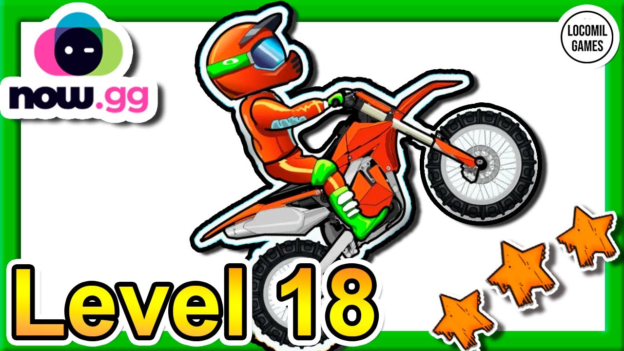 Moto X3M Bike Race Game Level 18 [3 Stars] Poki.com 