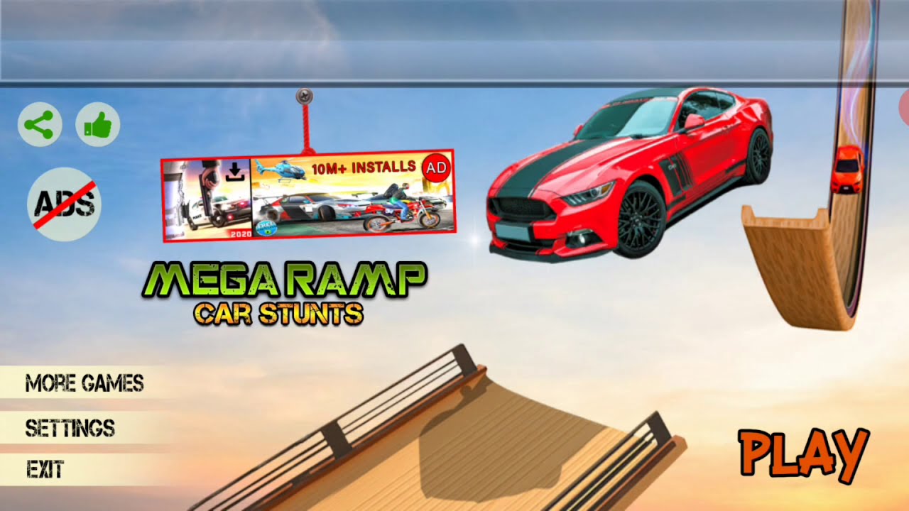 Mega Stunt Car Race 3D New Offline Game Review 2020