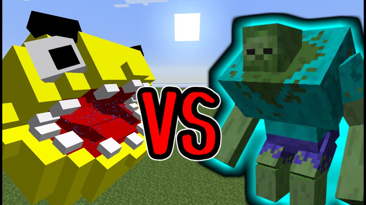 マインクラフト パックマンvsミュータントゾンビ Mobバトル Youtube