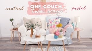 WHICH IS YOUR FAVORITE - 1 COUCH 2 WAYS