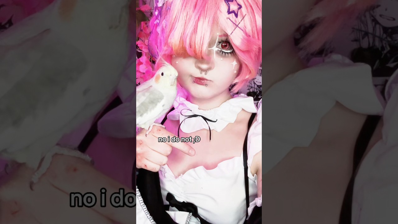 ram and skittles the cockatiel :3 #animecosplay #cosplay #cosplayanime #cosplayer #cosplaymakeup