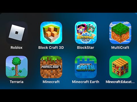 Роблокс,Block Craft 3d,Block Star,Multi Craft,Terraria,Minecraft,Minecraft Earth,Minecraft Education