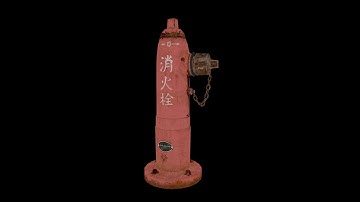 Japanese Fire Hydrant AAA 3D Asset | Texturing in Substance Painter | Mesh Monde