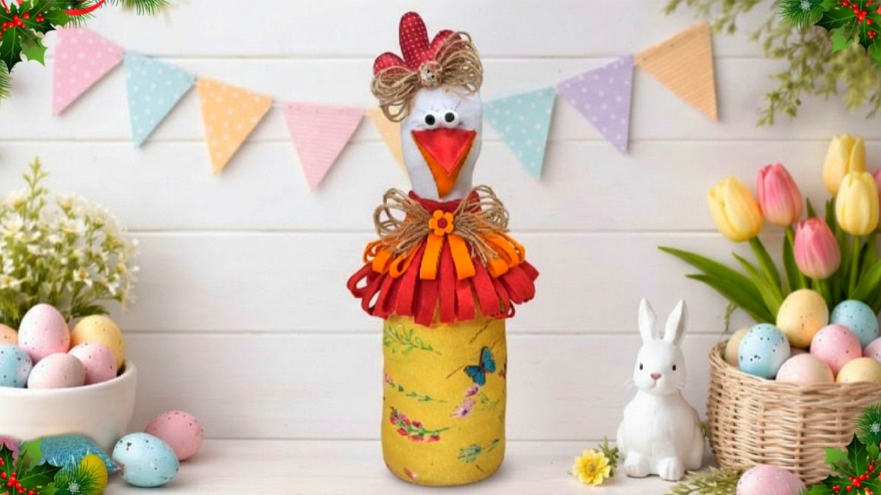 Новые идеи пасхальных украшений из обычных материалов, имеющихся дома | Простая идея пасхальной п...