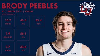 Brody Peebles - Liberty - 2023-24 Transfer Portal Highlights