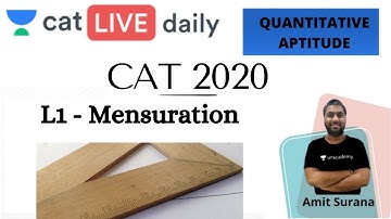 CAT - L1  | Mensuration | Quantitative Ability | Unacademy CAT | Amit Surana